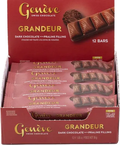 Geneve Mini Bar Grandeur - Swiss Dark Chocolate with Praline Filling