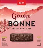 Geneve Bonne Dark Swiss Chocolate Bar -  3Pk