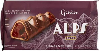 Alps Dark Chocolate Coated Wafers 8 ct