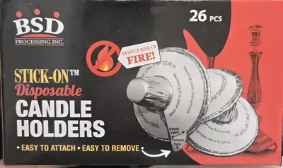 Stick-On Candle Holders 26 pcs