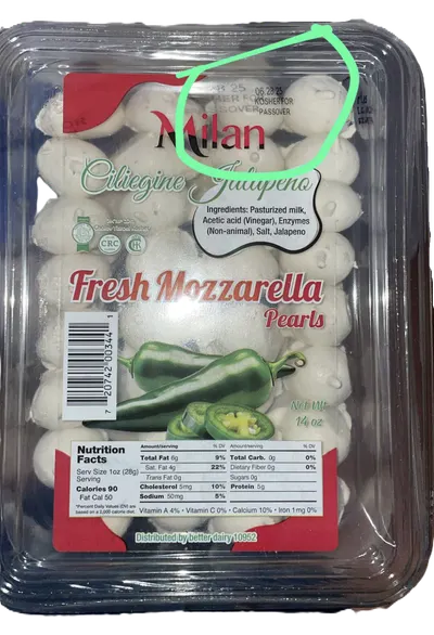 Milan Ciliegine Jalapeno Fresh Mozzarella Balls 6Z