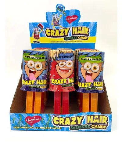 Crazy Hair Strawberry Squeeze Candy