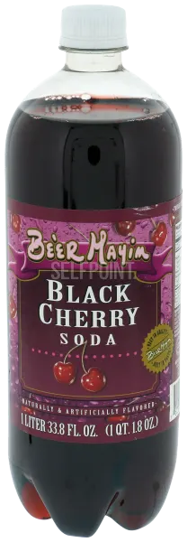 Black Cherry Flavor Soda Bottle
