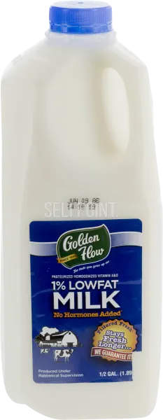 1% Low Fat Milk with No Hormones Added