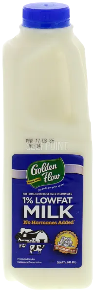 1% Lowfat Milk with No Hormones Added