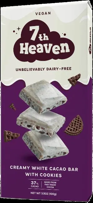 Creamy White Cacao Bar with Cookies