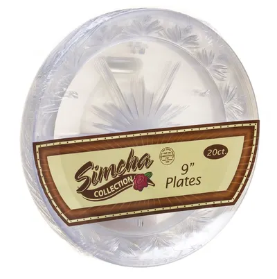 "Clear Plastic Plates 9"""""