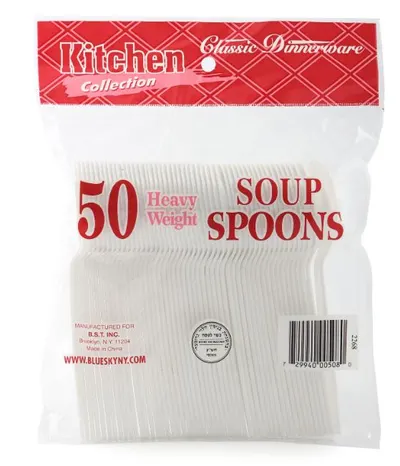 White Soup Spoons 50 Ct