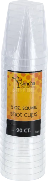 Clear Square Shot Cups 2 oz