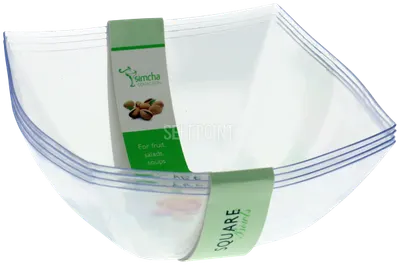 Clear Square Bowls 16 Oz