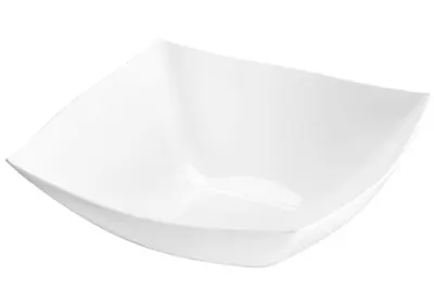 White Large Square Salad Bowl