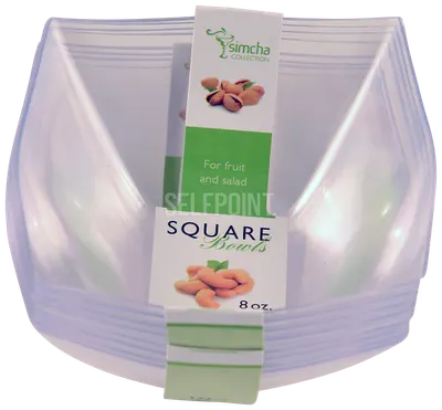 Clear Square Bowls 8 oz