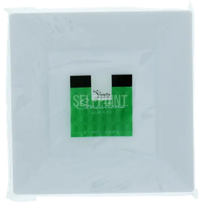 "White Square Salad Plates 8"""""