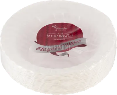 Elegant Ware 12 oz White Round Bowls