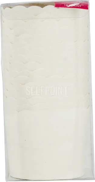 Scalloped Baking Cup White