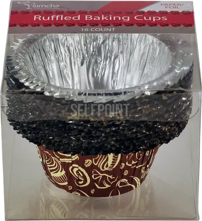 Paper/ Foil Ruffled Baking Cups 16 ct