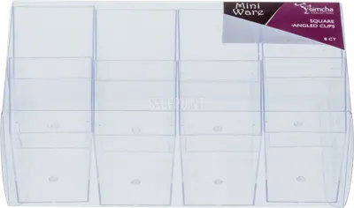 Mini Ware Clear Square Angles Cups
