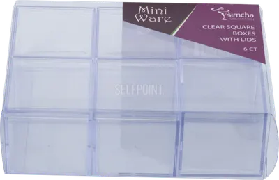Mini Ware Clear Square Boxes with Lids