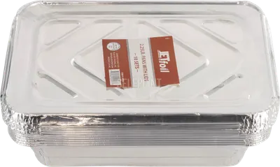 Pans Oblong 2.25 lb 10Pk Lids