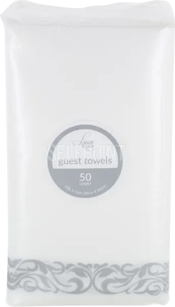 Silver Border Guest Towels