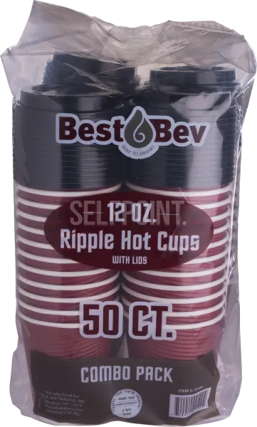 12 oz Ripple Hot Cups with Lids