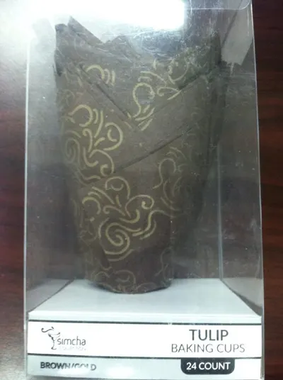 Baking Cups Tulip Brown/Gold