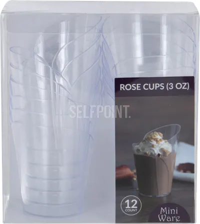 Mini Ware Rose Cups 3 oz