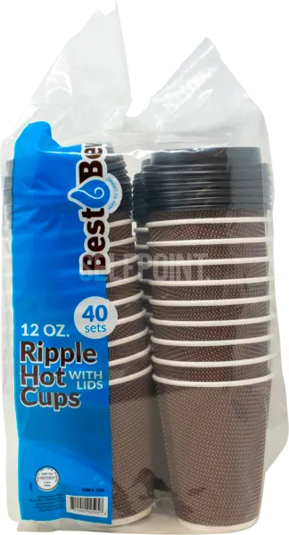 12 oz Ripple Hot Cups