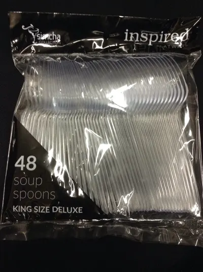 Clear Soup Spoons Deluxe 48 Ct
