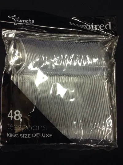 Clear Tea Spoons Deluxe 48 Ct