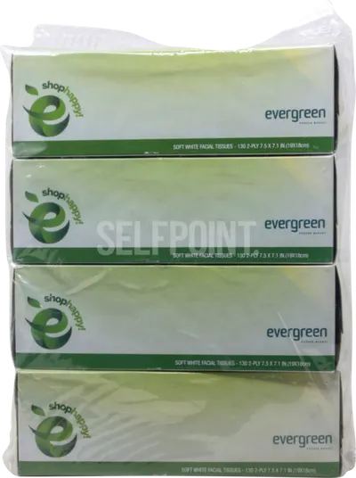 Soft White Facial Tissues 4 pk