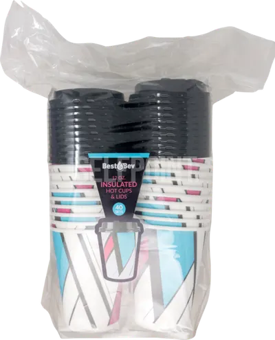 12 oz Insulated Hot Cups & Lids