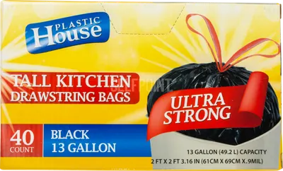 Tall Kitchen 13 Gallon Drawstring Bags