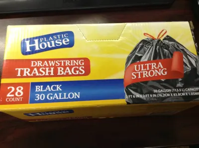 30 Gallon Black Drawstring Bags