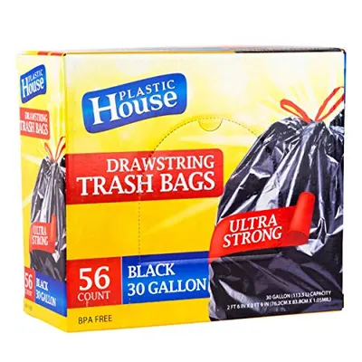 30 Gallon Black Drawstring Bags