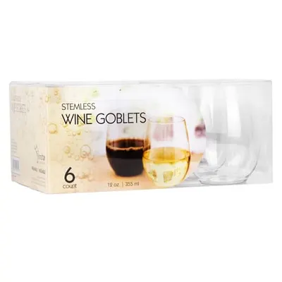 12 Oz Stemless Wine Goblets