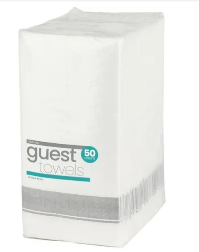 Guest Towels Silver Border