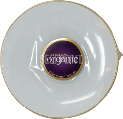 "6"""" B&B Plates with Gold Rim"