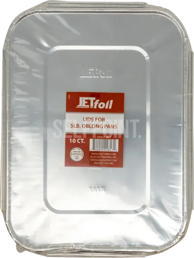 Lids 5Lb Oblong Pans 10Pk Foil