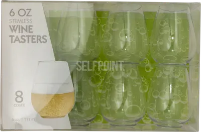 6 oz Stemless Clear Wine Tasters