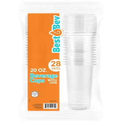 20 OZ Beverage Cups With Lids