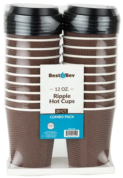 Hot Cups Ripple 12 Oz Combo Pack