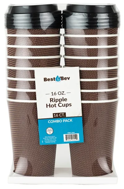 16 oz Ripple Hot Cups Combo Pack 16 ct