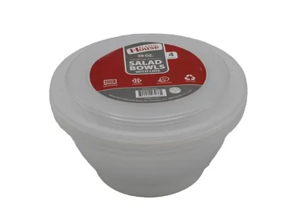 Premium Quality Salad Bowls with Lids 4 ct