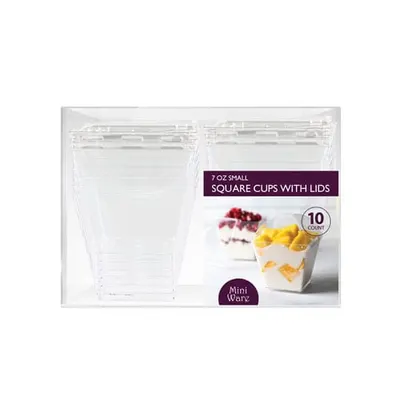 Square Cups With Lids