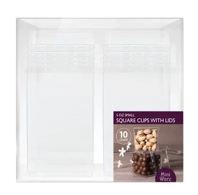 5 oz Square Cups with Lids
