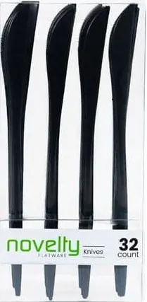 Novelty Flatware Black Knives 32 ct