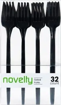 Novelty Black Salad Forks