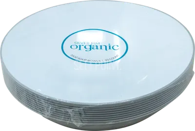 Silver Rim Organic Soup Bowls 10 ct