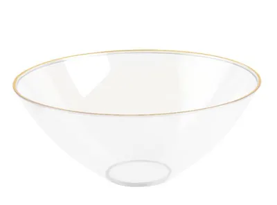 Clear Gold Rim Bowls